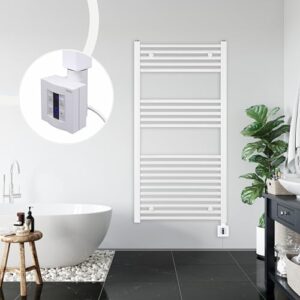 Anapont Elektro Badheizkörper 1175x750 weiß gerade mit Timer-Funktion, Handtuchheizung und Made in Germany. Hochwertiger Badheizkörper für ein erholsames Badezimmer.