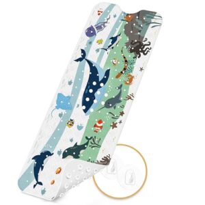 Antirutschmatte für Badewanne, 100% BPA frei, rutschfest und schimmelresistent, ideal für Kinder, Senioren, Schwangere oder Hunde geeignet.