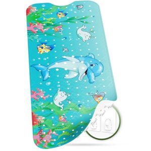 Antirutschmatte für Kinder und Babys - Duschmatte mit Delfin Motiv - Badewannenmatte sicher und schimmelresistent