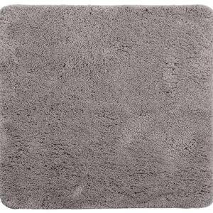 Ergonomischer Badteppich 50x50 cm aus Chenille, rutschfest und saugstark, maschinenwaschbar, grauer Badevorleger fürs Wohlbefinden im Badezimmer