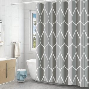 Moderner Duschvorhang aus hochwertigem Polyester, 240x200 cm groß, mit 12 Metall-Ösen und Gewicht am unteren Rand, perfekt für jedes Badezimmer-Einrichtungsstil.