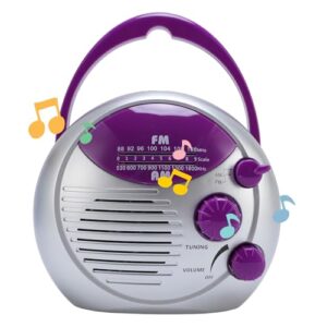IPX4 Wasserdichtes Duschfunk Radio, tragbares AM/FM Radio mit Haken für Küche/Camping, ideal für Badezimmer und Außenbereiche