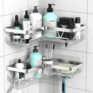 Duschregal ohne Bohren, Edelstahl, Badezimmer Regal, Shampoo Halterung fuer Dusche, Kegii Duschablage Ecke