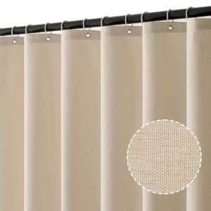 Luxus Polyester Wasserdicht Duschvorhänge, Antischimmel Waschbar Stoff Badvorhang für Badezimmer mit 8 Ringe