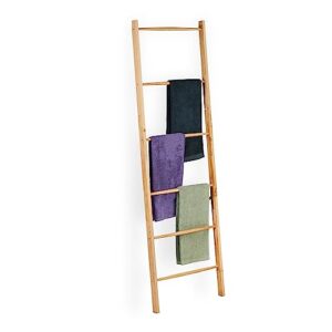 Holz Handtuchleiter für Badezimmer, 6 Sprossen, Wäscheleiter für Handtücher & Kleidung, stabile und rutschfeste Konstruktion