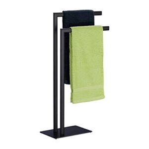 Badezimmeraccessoire, Handtuchhalter, freistehender Ständer, schwarz, 81x49x20cm