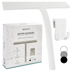 Duschabzieher aus Silikon mit Halterung für effektives Reinigen von Fenstern, Glas und Spiegeln in der Dusche