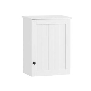 Hängeschrank mit Einer Tür Wandschrank, SoBuy BZR19-W, Weiß, Badhängeschrank Küchenschrank Medizinschrank