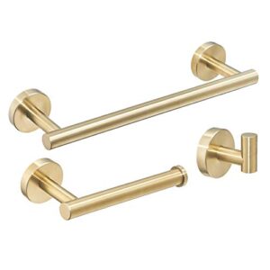 Gold gebürsteter 304 Edelstahl Toilettenpapierhalter mit Handtuchhalter und Kleiderhaken für das Bad