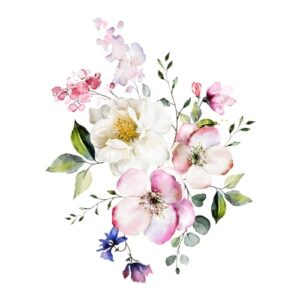 Toilettensitz-Aufkleber mit Blumenmuster für das Badezimmer, Selbstklebend und rückstandsfrei wieder entfernbar.