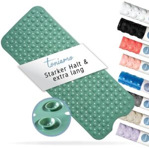 Badematte rutschfest, Antirutschmatte Badewanne ohne BPA, Badewannen Matte antibakteriell & maschinenfest, Anti Rutschmatte, Grün