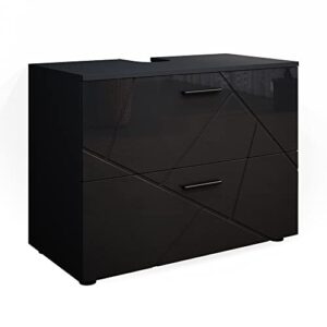 Anthrazit Waschtischunter schrank Vicco Irma Badezimmermöbel Hochglanz Finish 80 x 59 cm
