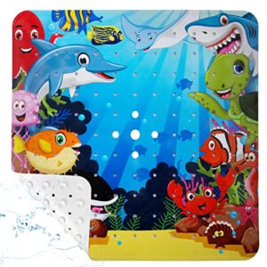 Rutschfeste Duschmatte für Kinder, 53x53 cm groß, Antirutsch Badematte aus PVC, BPA-frei, ideal für die Badewanne und Dusche