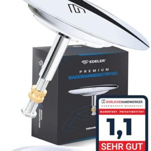 Badewannenstöpsel 2-teilig Universal Passform für jede Badewanne, rostfrei verstellbarer Badewannenverschluss Ø 72 mm, dicht und sauber halten