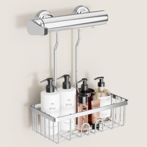Duschablage Ohne Bohren, Duschregal Hängen, Shampoo Halterung Für Dusche, Duschkorb Ohne Bohren, Edelstahl 30x13x8,5cm