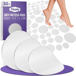 Antirutsch Badewanne Set Ø 5-10 cm Rund Transparent - Selbstklebende Antirutsch Pads Dusche für ein sicheres und bequemes Duschen