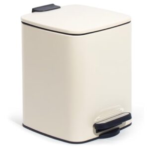GREELUE Kosmetikeimer 6L, Mülleimer bad, Badmülleimer mit Deckel aus Metall für Badezimmer und WC