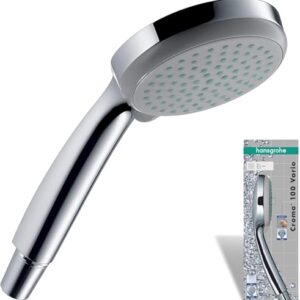 Hansgrohe Croma 100 Duschkopf, Handbrause mit vier Strahlarten und Antikalk-Funktion, Chrom, 28535000