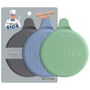 MR.SIGA Abflussstöpsel Silikon für Dusche Badewanne, 3er-Pack - Widerstandsfähiges und wasserdichtes Silikon für lange Haltbarkeit