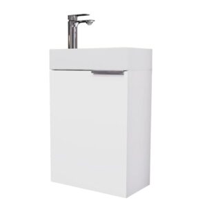 Waschtisch mit Unterschrank in weißer Farbe, perfekt für das Bad oder Gäste-WC, von Planetmöbel