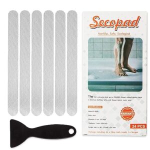 Sicherheitsstreifen für Badewanne, Anti-Rutsch Aufkleber mit Premium Schaber, transparente Aufkleber für Dusche und Treppe