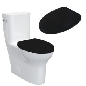 Toilettensitzbezug, WC-Sitzbezug mit elastischem Boden, hochwertiger Polyester, waschbar und pflegeleicht