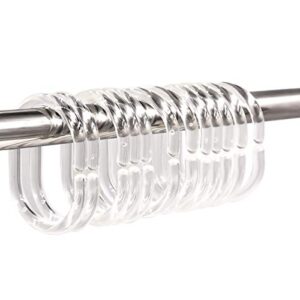 Top-Spring Duschvorhangringe aus Kunststoff, 24 Stück, transparent - Transparente Ringlösung für Duschen mit hoher Dehnbarkeit