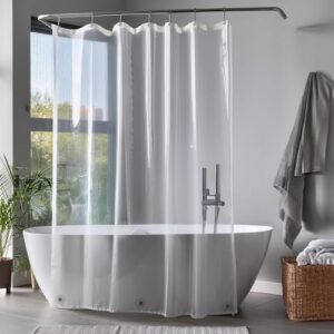Hochwertiger PEVA-Duschvorhang transparent 180x180 cm, wasserdicht und leicht zu reinigen