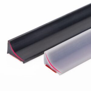 Schwallschutzleiste für Dusche, Selbstklebender Wasserstopper, Schwarz, 200cm
