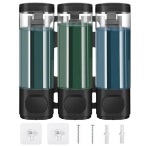 Seifenspender ohne Bohren, Wandbefestigung für Hotel oder zu Hause, Shampoo, Duschgel und Conditioner Dispenser für Badezimmer