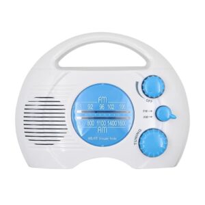 Duschradio mit AM/FM-Radio und Bluetooth-Konnektivität, wasserdichtes Design für Badezimmer, Strand oder Outdoor-Verwendung
