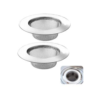 2 Stück Abfluss-Siebe aus Edelstahl, Rostfrei, für Spüle, Dusche und Badewanne