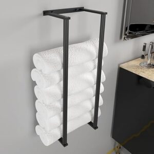 Wandhandtuchhalter aus Edelstahl, Badetuchhalter-Organizer zum Rollen von Handtüchern, Badezimmeraccessoires für ein sauberes und ordentliches Badezimmer
