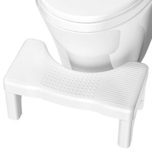 Toilettenhocker Weiss, Klo-Hocker-Tritthocker-Klohocker-Fuessen-Erwachsene-Badezimmer-Toiletten-Hockhocker-Schemel-Toilet-Stool-Toiletten-Fusshocker