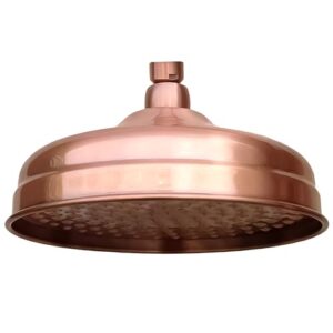 Duschkopf aus Kupfer, Regendusche 8 Zoll Brausekopf aus Edelstahl 304, Regenduschkopf Antik Duschkopf Regendusche 20×20 CM - ein Duschkopf mit antiker Optik und kupferfarbener Oberfläche