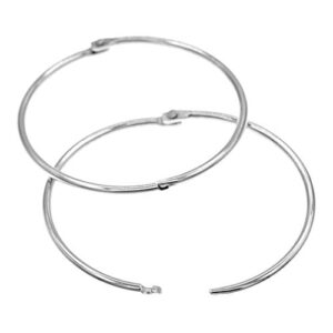 20 Stück Duschvorhangringe zum Öffnen 76mm, Coideal Metall Vorhangringe Extra Groß Gardinenringe Duschringe Gross für Badezimmer Fenster Duschvorhänge (Silber)