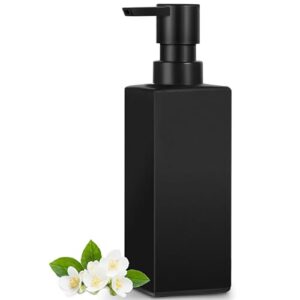 Moderner Seifenspender schwarz für Küche und Badezimmer, 350 ml Spülmittelspender mit Kunststoffpumpe
