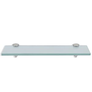 Jiubiaz Glasablage Glasregal, Wandregal mit 8mm ESG Sicherheitsglas und Halterung, perfekt für Bad, Küche oder Balkon