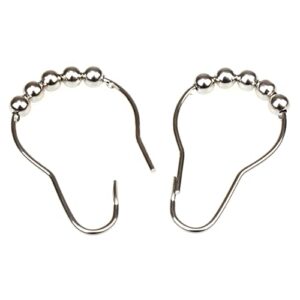 Duschvorhanghaken aus Edelstahl mit Kugelrollen, ideal für das Badezimmer. Rostfreie und edle Duschvorhangringe.