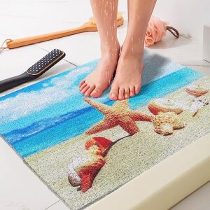 Rutschfeste Duschmatte für Außenbad und Kinder, LY4U Duschmatte, Luffa Badematten für rutschige Oberflächen und Nassbereiche