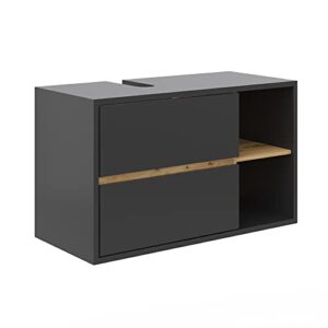 Vicco Waschbeckenunterschrank Viola, Waschtischunterschrank, Anthrazit, 100 x 60 cm - Hochwertiges Badmöbel mit 2 Schubladen und offenen Ablagen für Badezimmer-Design