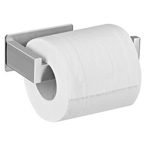 Aikzik Klopapierhalter, Toilettenpapierhalter ohne Bohren, Edelstahl Klorollenhalter für Badzimmer, Silber