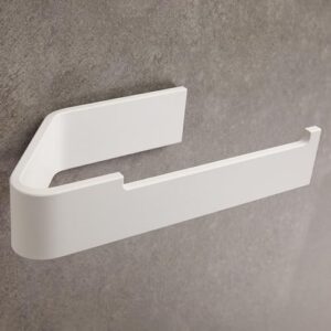 Toilettenpapierhalter ohne Bohren | Selbstklebender Klorollenhalter für Bad und WC | Moderner Toilettenpapierhalter in Weiß mit Designfabrik Hamburg Qualität