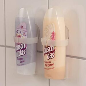 Duschgelhalter für ein unbeschwertes Bad-Erlebnis, zwei Stück mit Saugnapf ohne Bohren