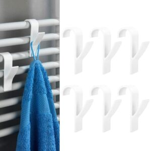 Haken für Rundheizkörper, 10 Stück Weiß, Mehrzweckhaken für Rundheizkörper Handtuchhalter Heizkörper Bad Hacken für Handtuchheizkörper ABS Haken Heizung Badheizkörper