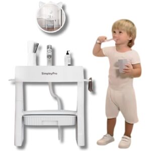 Kinderwaschbecken mit Wasserpumpe und Spiegel für sicheres Waschen in der Badewanne oder im Badezimmer, einzigartige Mobilität ermöglicht Installation an jeder Wand oder dem Boden, geeignet für Kinder von 1 bis 6 Jahren