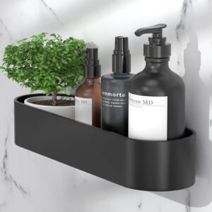 Duschablage ohne Bohren, Selbstklebend, Space-Aluminium, Badezimmer, Küche, Organisation, matte Finish