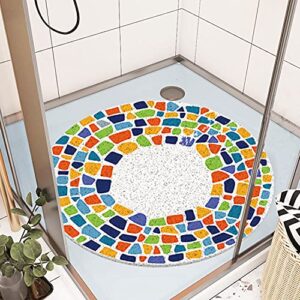 Sicherheits-Duschmatte, 60x60cm, rutschfest und weich, PVC-Luffa-Matte für Nassbereiche, schnell trocknend und sicher für Duschen mit Kindern oder älteren Menschen