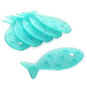 Tatay Fisch Aufkleber Anti-Rutsch Badewanne aus PVC, türkisfarben, 6 Stück, für eine sichere und bequeme Badewannenbenutzung