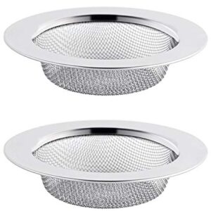 Abfluss-Sieb Edelstahl Rostfrei 2er Set, Haarsieb für Dusche und Waschbecken, Abfluss Sieb für Spüle, Küchenabfluss Sieb, Abfluss-Sieb Sink Strainer